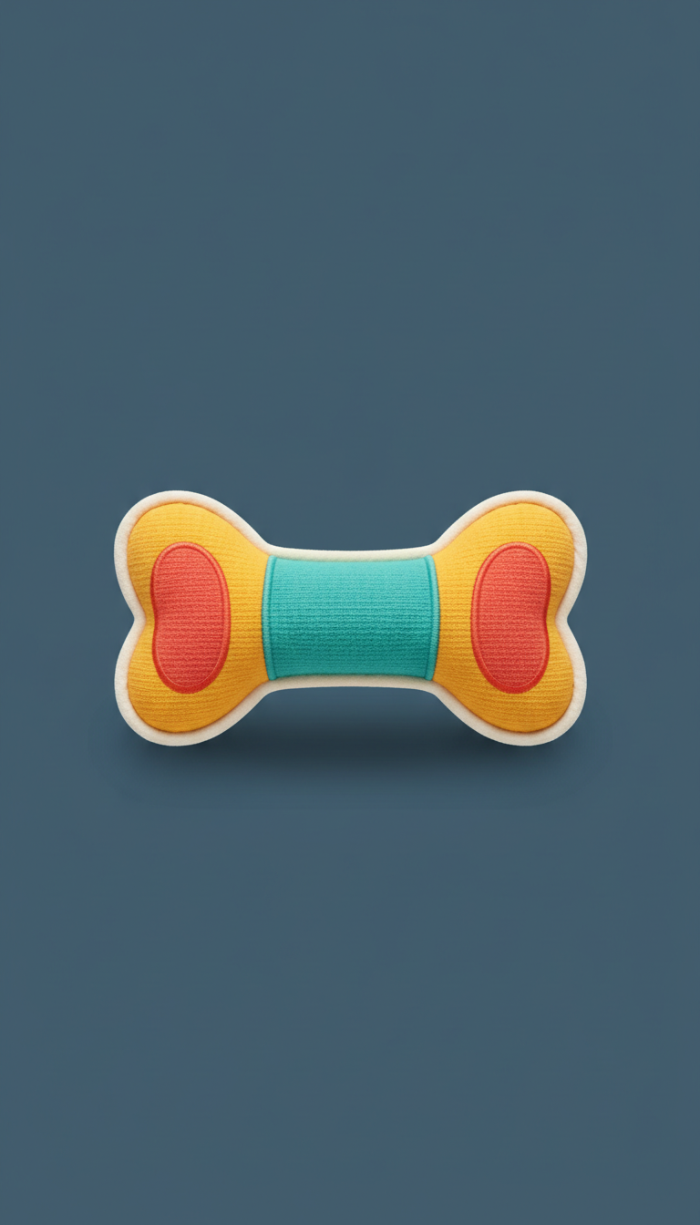 Plush Squeaker Ball Toy